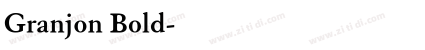 Granjon Bold字体转换